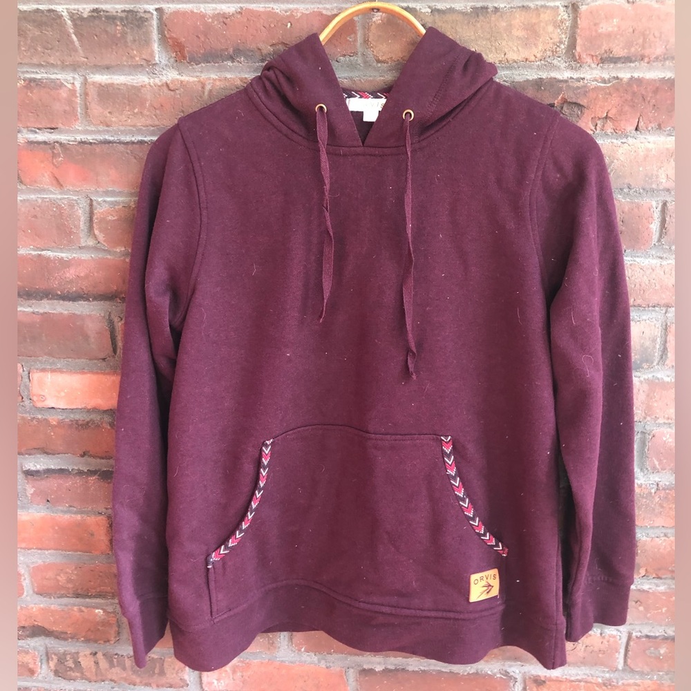 ORVIS Hoodie with ribbon trim detail Small